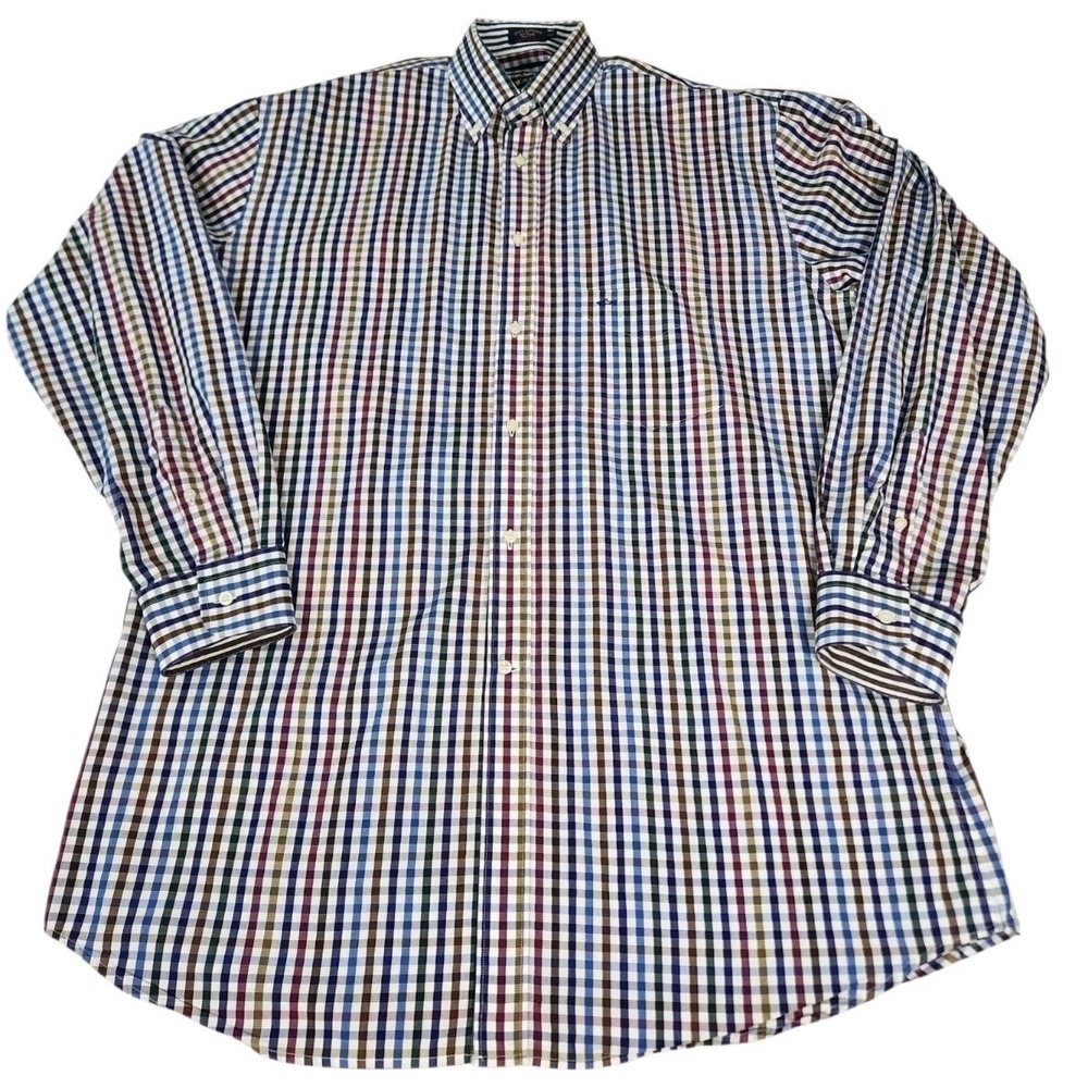 PAUL AND SHARK Yachting Multicolor Long Sleeve Button Down Shirt - Men's Size 46